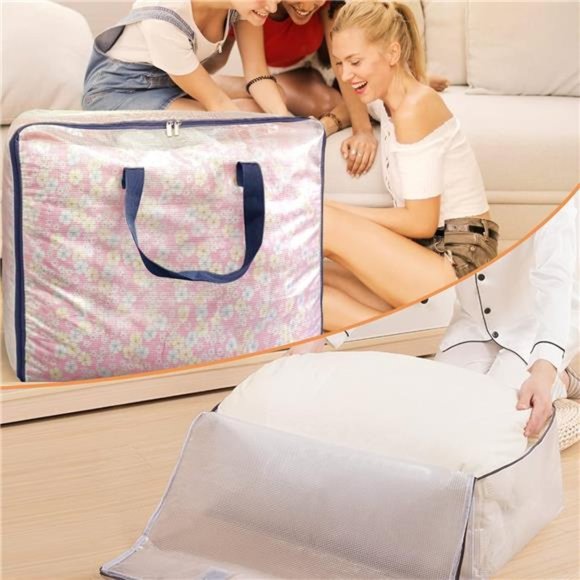 Clear Storage Bags with Zipper, 75L Extra Large, Underbed Storage, 3 Pack - Picture 6 of 6